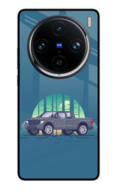 Retro Garage Vibe Vivo X100 Pro Glass Case